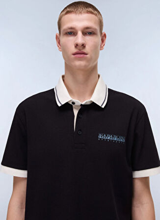 Napapijri NP0A4ID49411-E-ZERI SS Siyah Relaxed Erkek T-Shirt