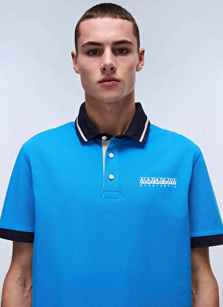 Napapijri NP0A4ID4B2W1-E-ZERI SS Mavi Relaxed Erkek T-Shirt