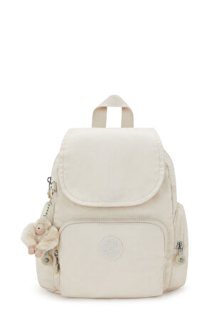 Kadın City Zip Mini Basic Sırt Çantası - Bej | undefined