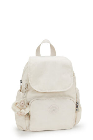 Kadın City Zip Mini Basic Sırt Çantası - Bej | undefined