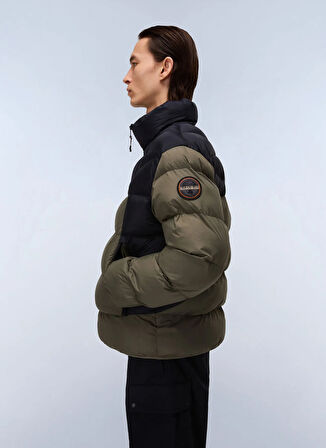 Napapijri NP0A88V3G0A1-A-MOLVENO STAND Yeşil Düz Erkek Mont