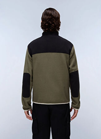 Napapijri NP0A88V1G0A1-T-DERGANA FZ Yeşil Fermuarlı Yaka Standart Düz Erkek Sweatshırt