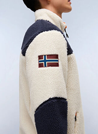 Napapijri NP0A4GNTMM91-YUPIK FZ 3 Çok Renkli Fermuarlı Yaka Standart Blok Desenli Erkek Sweatshırt