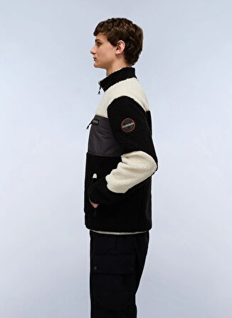 Napapijri NP0A4GNTMCB1-YUPIK FZ 3 Çok Renkli Fermuarlı Yaka Standart Blok Desenli Erkek Sweatshırt