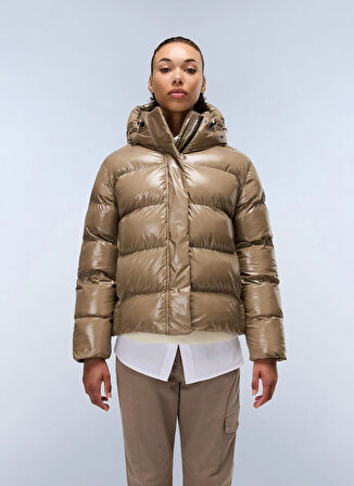 Napapijri NP0A4HZ5N1T1-A-GLANE W Kahve Düz Kadın Mont