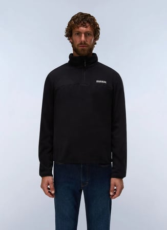 Napapijri T-DERGANA HZ Siyah Erkek Polar Sweatshırt