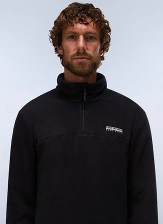 Napapijri T-DERGANA HZ Siyah Erkek Polar Sweatshırt