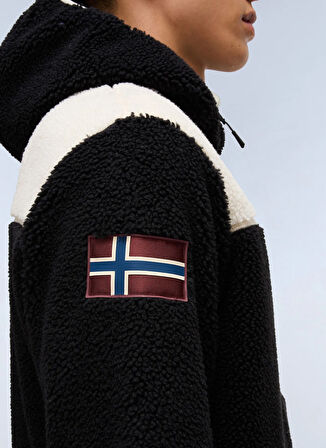 Napapijri NP0A4GNSMCB1-YUPIK FZH 3 Çok Renkli Fermuarlı Yaka Standart Blok Desenli Erkek Sweatshırt