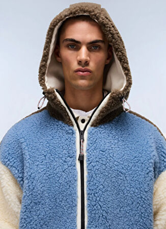 Napapijri NP0A88YIMQS1-T-TIRES FZH Çok Renkli Fermuarlı Yaka Standart Blok Desenli Erkek Sweatshırt