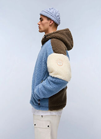 Napapijri NP0A88YIMQS1-T-TIRES FZH Çok Renkli Fermuarlı Yaka Standart Blok Desenli Erkek Sweatshırt