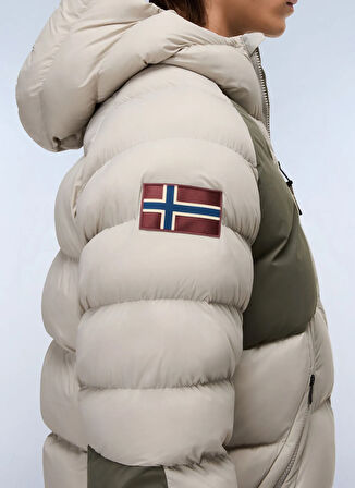 Napapijri NP0A4I1RH641-A-MOESA PUF Gri Düz Erkek Mont