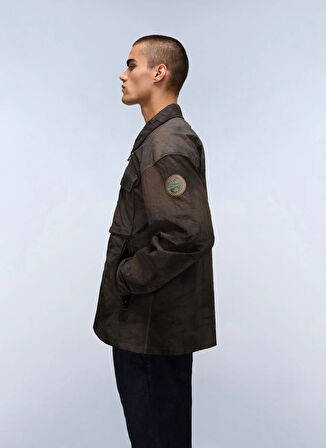 Napapijri NP0A88Y5G0A1-A-VAJOLET Yeşil Düz Erkek Mont