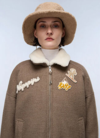 Napapijri NP0A88WBN1T1-A-TOVEL W Kahve Düz Erkek Mont