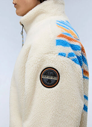 Napapijri NP0A88TCF0T1-T-FIEMME Çok Renkli Fermuarlı Yaka Standart Blok Desenli Erkek Sweatshırt