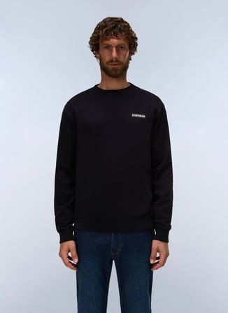 Napapijri B-SMALL BOX C Siyah Erkek Polar Sweatshırt