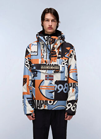 Napapijri NP0A88T8F0S1-RF NEXT AOP Çok Renkli Erkek Mont