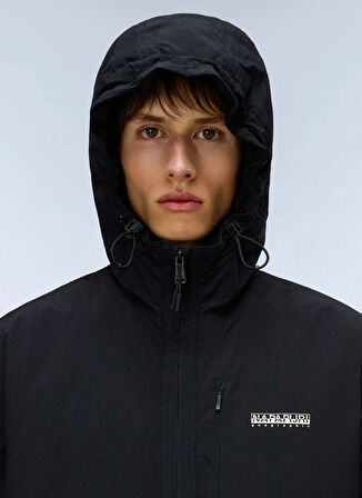 Napapijri NP0A89289411-A-TUNDRA WINT 1 Siyah Standart Düz Erkek Ceket