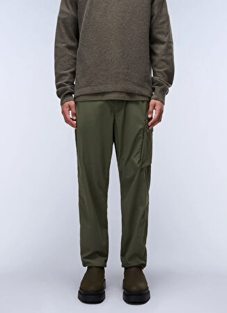 Napapijri NP0A891ZG0A1-M-BIEZ Yeşil Standart Düz Erkek Pantolon