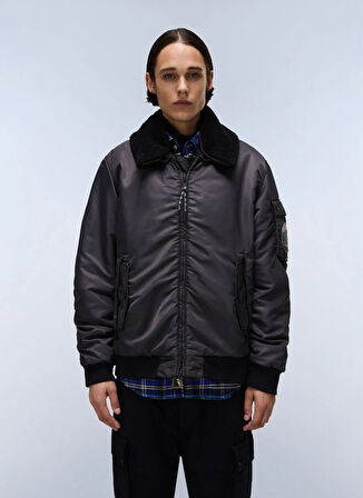 Napapijri NP0A891X9411-A-NEMES Siyah Düz Erkek Mont