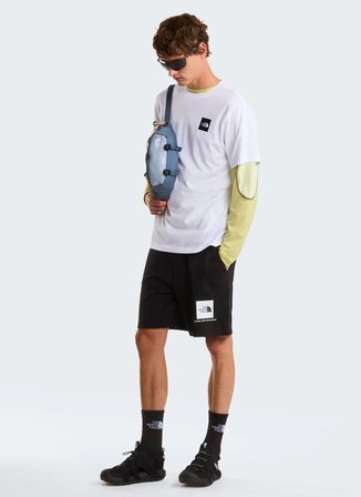 The North Face NF0A8G9CFN41-EVOLUTION BOX HALF DOM Beyaz Yuvarlak Yaka Regular Fit Düz Erkek T-Shirt