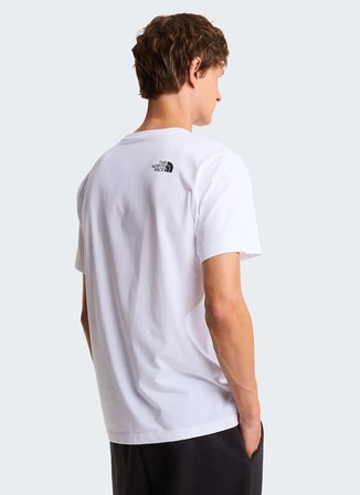 The North Face NF0A8G9CFN41-EVOLUTION BOX HALF DOM Beyaz Yuvarlak Yaka Regular Fit Düz Erkek T-Shirt