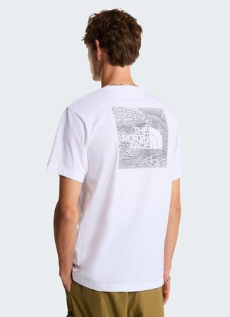 The North Face NF0A8GV2FN41-BOX NSE CELEBRATION TE Beyaz Yuvarlak Yaka Regular Fit Düz Erkek T-Shirt