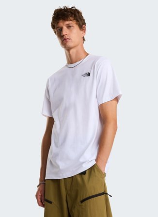 The North Face NF0A8GV2FN41-BOX NSE CELEBRATION TE Beyaz Yuvarlak Yaka Regular Fit Düz Erkek T-Shirt