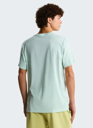 The North Face NF0A8CZ2G701-M EVOLUTION SIMPLE DOM Mavi Yuvarlak Yaka Regular Fit Düz Erkek T-Shirt