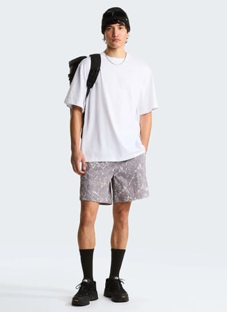 The North Face NF0A8EVWFN41- ESSENTIAL SIMPLE DOME Beyaz Yuvarlak Yaka Regular Fit Düz Erkek T-Shirt