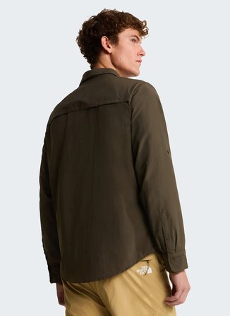 The North Face NF0A8FU521L1-SEQUOIA LONG SLEEVE Yeşil Regular Fit Düz Erkek Gömlek