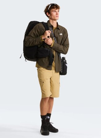 The North Face NF0A8FU521L1-SEQUOIA LONG SLEEVE Yeşil Regular Fit Düz Erkek Gömlek