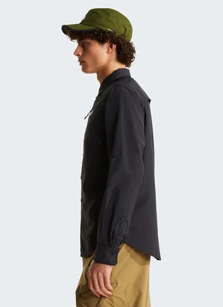 The North Face NF0A8FU5JK31-M SEQUOIA LONG SLEEVE Siyah Regular Fit Düz Erkek Gömlek