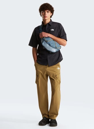 The North Face NF0A8FU6JK31-M SEQUOIA SHORT SLEE Siyah Yuvarlak Regular Fit Baskılı Erkek T-Shirt