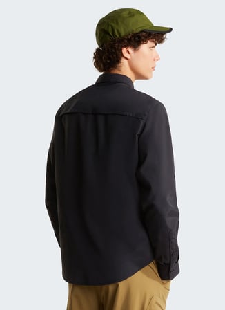 The North Face NF0A8FU5JK31-M SEQUOIA LONG SLEEVE Siyah Regular Fit Düz Erkek Gömlek