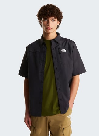 The North Face NF0A8FU6JK31-M SEQUOIA SHORT SLEE Siyah Yuvarlak Regular Fit Baskılı Erkek T-Shirt