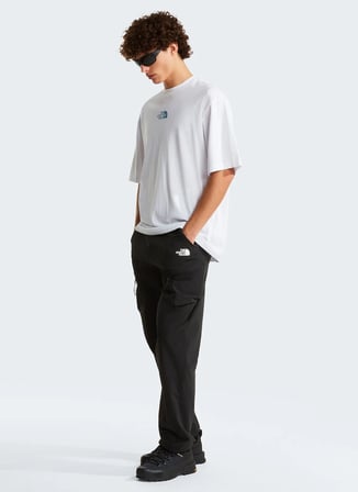 The North Face NF0A8G9UFN41-M LIQUID LOGO OVERSIZE Beyaz Yuvarlak Yaka Regular Fit Düz Erkek T-Shirt