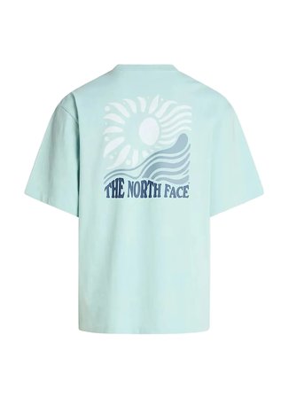 The North Face NF0A8GA0G701-M SUN OVERSIZE-GRAPHIC Mavi Regular Fit Baskılı Erkek T-Shirt