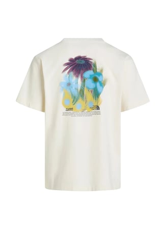 The North Face NF0A8GB2QLI1-M 1966 FLORA RELAXED Beyaz Yuvarlak Yaka Regular Fit Baskılı Erkek T-Shirt