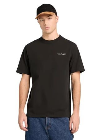 Timberland TB0A5MKY0011-Lake House Graphic Tee Siyah Yuvarlak Yaka Normal Baskılı Erkek T-Shirt