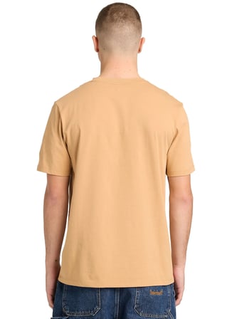Timberland TB0A5MVREH31-Lake House Graphic Tee Bej Yuvarlak Normal Baskılı Erkek T-Shirt