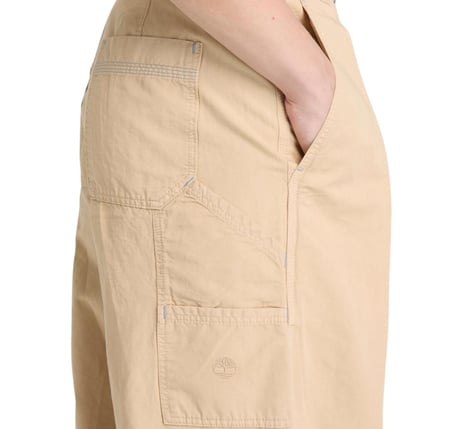 B0A42NFY941-R Timberland Utility Cotton Linen Pants Kadın Pantolon Krem