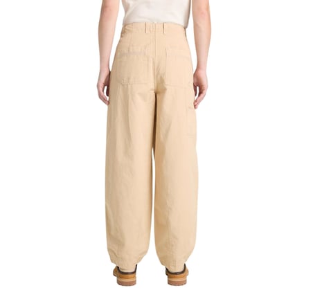 B0A42NFY941-R Timberland Utility Cotton Linen Pants Kadın Pantolon Krem