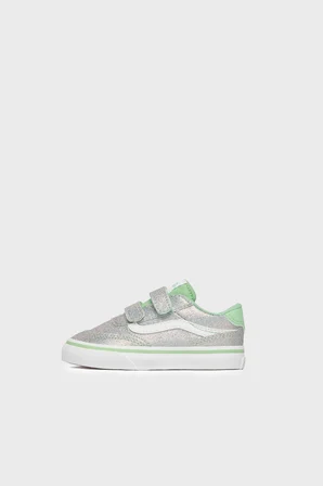 Vans Brooklyn LS V Logolu Cırt Cırtlı Sneaker Ayakkabı Unisex Çocuk AYAKKABI VN000D7XEMK1 YEŞİL