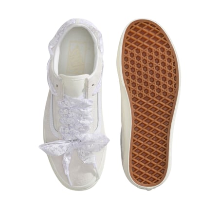 000D6WCJ71-R Vans Old Skool Spor Ayakkabı Krem