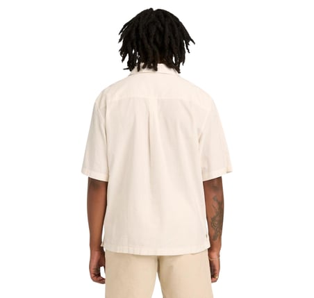 B0A44B5CN01-R Timberland Ss Seersucker Resort Shirt Erkek G&amp;ouml;mlek Krem
