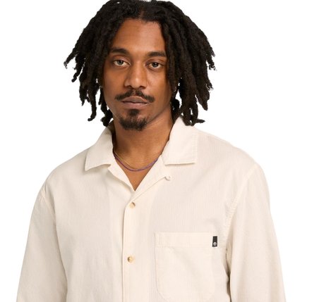 B0A44B5CN01-R Timberland Ss Seersucker Resort Shirt Erkek G&amp;ouml;mlek Krem