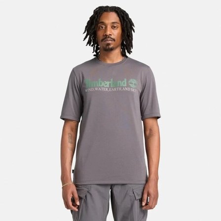 Timberland Uv-Protection Logo Short Sleeve Tee Erkek T-Shirt