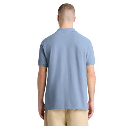 B0A6VDPB881-R Timberland Mıllers Rıver Pique Short Sleeve Polo Erkek T-Shirt Mavi