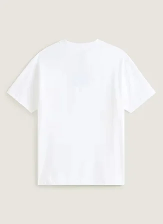 Vans VN000SWDYB21 Stretch Logo SS T Beyaz Düz Yaka Normal Erkek T-Shirt
