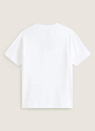 Vans VN000SWDYB21 Stretch Logo SS T Beyaz Düz Yaka Normal Erkek T-Shirt